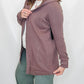 Brown, Butter Fleece Hoodie Cardigan