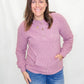 Purple Ribbed Henley Knit Top