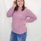 Purple Ribbed Henley Knit Top