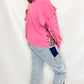 True Luxe Berry Button Front Ribbed Top