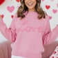 Pink Corded Love Graphic Sweater