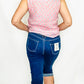 Charlie B Pink & Blue Waves Sleeveless Tank