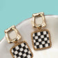 Black & Gold Checker Earring Collection - Variety