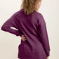 Plum Hi-Lo Cowl Neck Pullover
