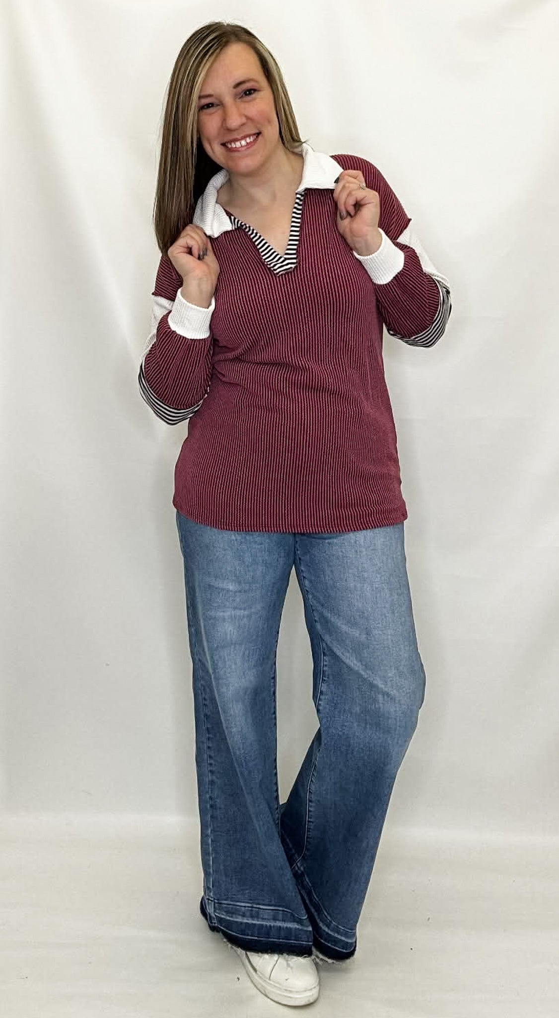 Purple Collared Long Sleeve Shirt