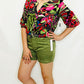 Tribal Colored Pull-On Shorts w/Hem Slits - Variety
