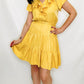 Honey Yellow Ruffle Tiered Dress