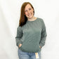 Olive Vintage Ribbed Pocket Long Sleeve