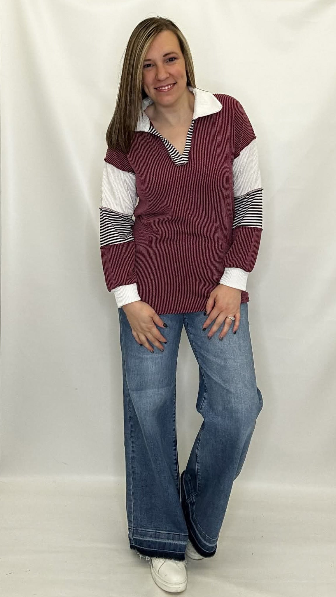 Purple Collared Long Sleeve Shirt