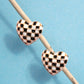 Black & Gold Checker Earring Collection - Variety