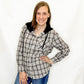 Black & Tan Plaid Hooded Shirt