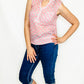 Charlie B Pink & Blue Waves Sleeveless Tank