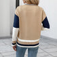 Navy, Tan, and White Lightweight Sweater