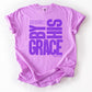 By His Grace Purple Graphic Tee