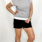 White & Black Sleeveless Sweater