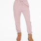 Dusty Pink Mineral-Washed Jacquard Joggers