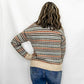 Fall, Multi-Color Textured Stripe Sweater
