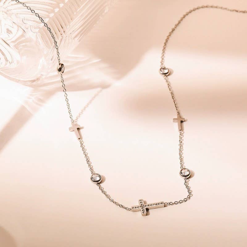 Layered Cross Necklaces - Variety