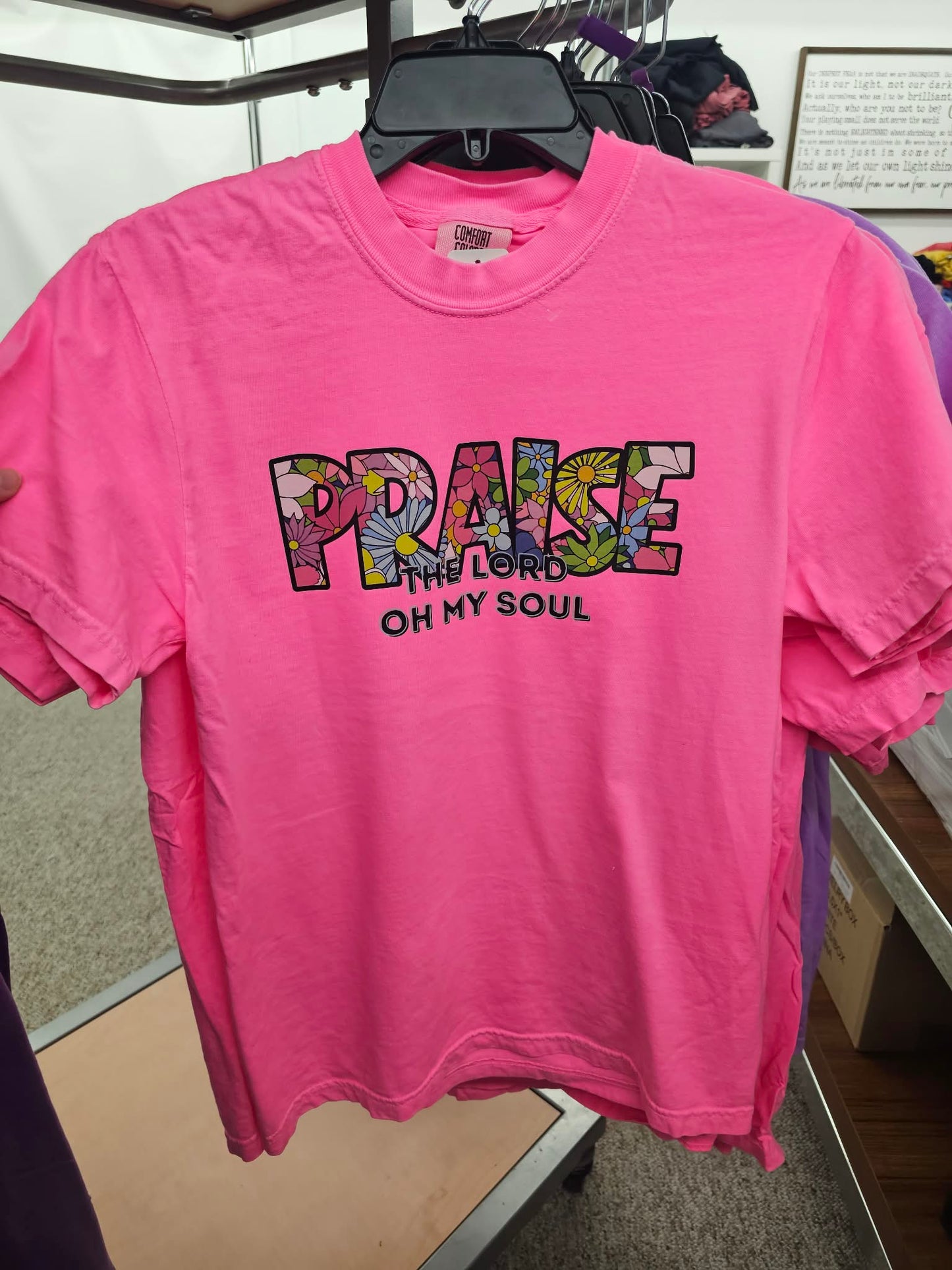 Praise the Lord Neon Pink Graphic Tee