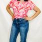Charlie B Festival Pink Tie Dye Blouse