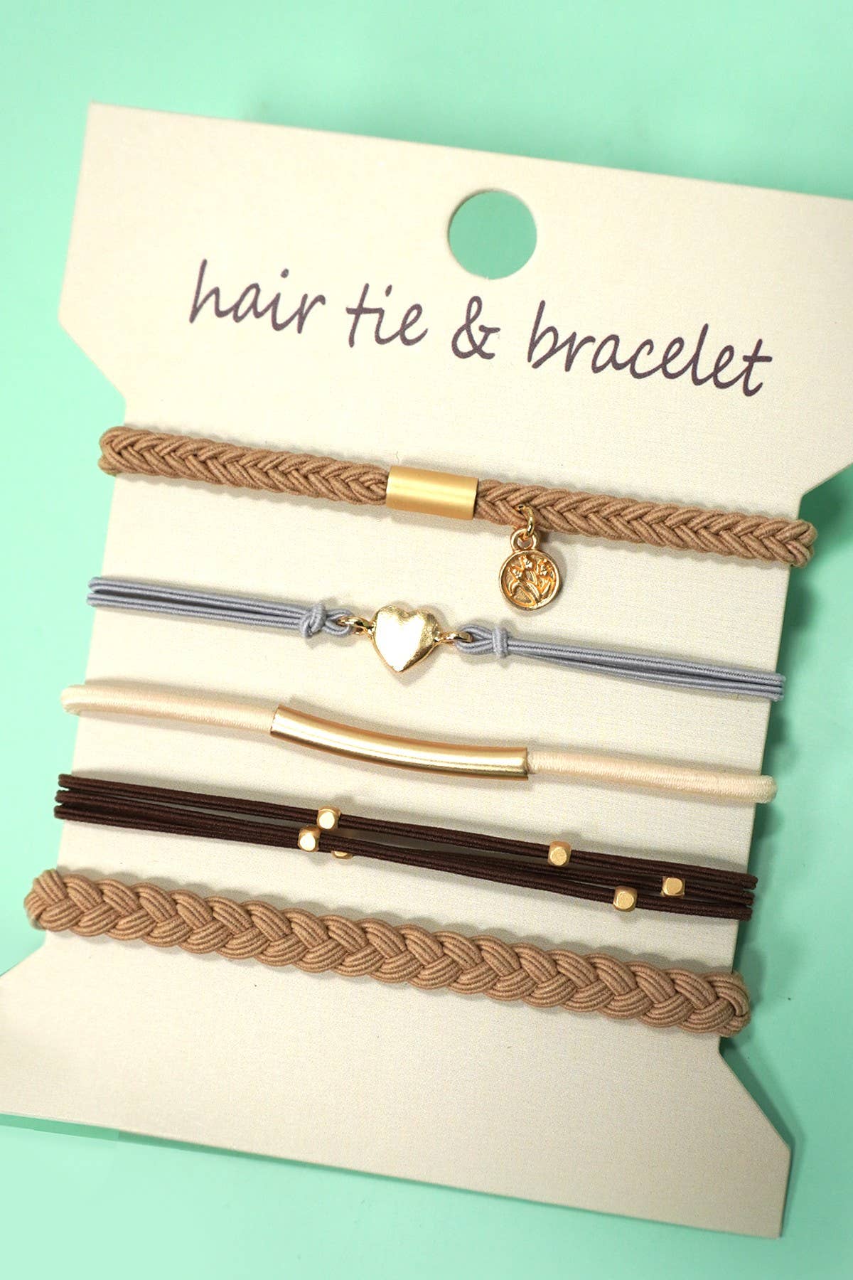 Boho Dual Function Knot Bracelet Hair Tie Sets