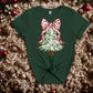 Green Bow Tree Holiday Graphic Tee