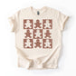 Gingerbread Checkerboard Holiday Graphic Tee