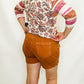 Tribal Colored Pull-On Shorts w/Hem Slits - Variety