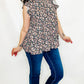 Tribal Sophia Curvy Micro Flare Crop in Stormy Blue
