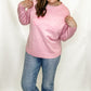 Pink Corded Love Graphic Sweater
