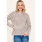 Copper & Taupe Stripe Super Soft Sweater