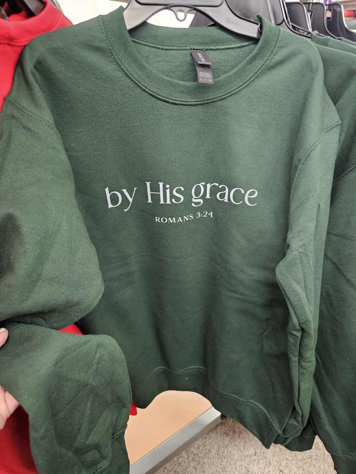 By His Grace Green Graphic Sweatshirt