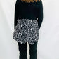 Multiples Black & White Cowl Neck with Layer