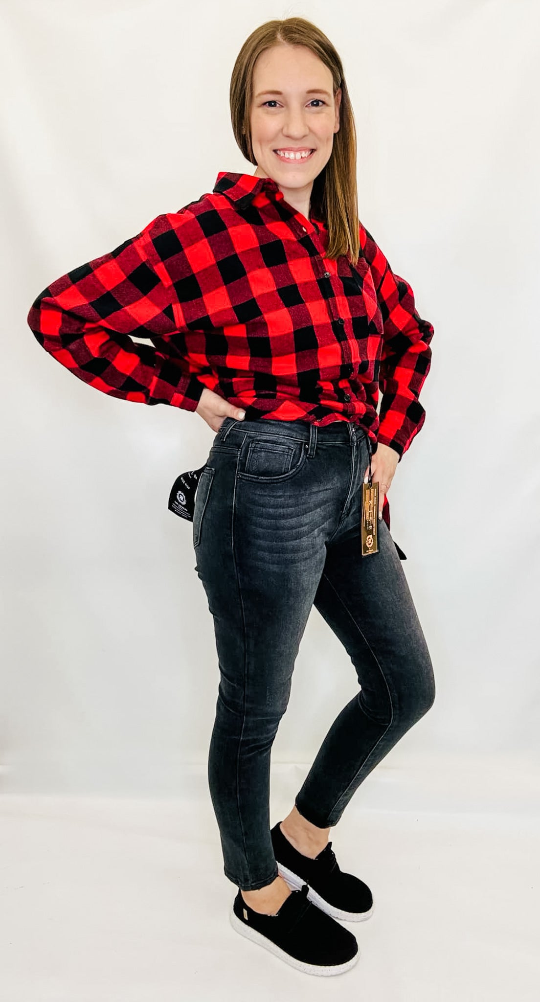 Risen Black Hi-Rise Skinny Jeans - RDP5814