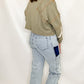 Sage Waffle Knit Crop Long Sleeve