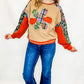 Rust & Taupe Floral Patch Long Sleeve