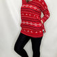 Red Holiday Layering Long Sleeve Top