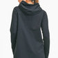 Black Active Hoodie Top with Thumbholes