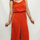 Rose Clay Elastic Waist Jumpsuit