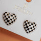 Black & Gold Checker Earring Collection - Variety