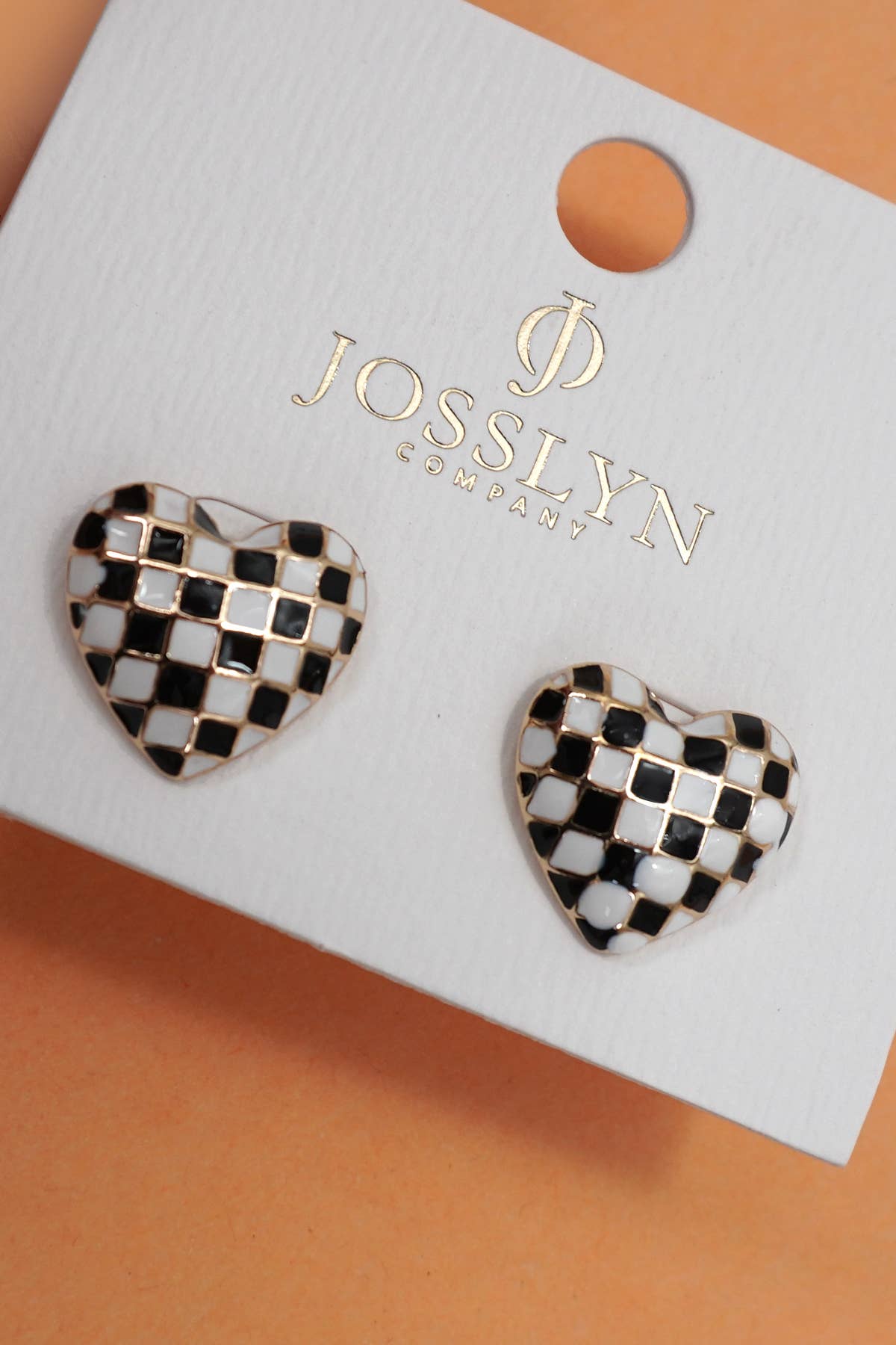 Black & Gold Checker Earring Collection - Variety