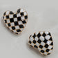 Black & Gold Checker Earring Collection - Variety