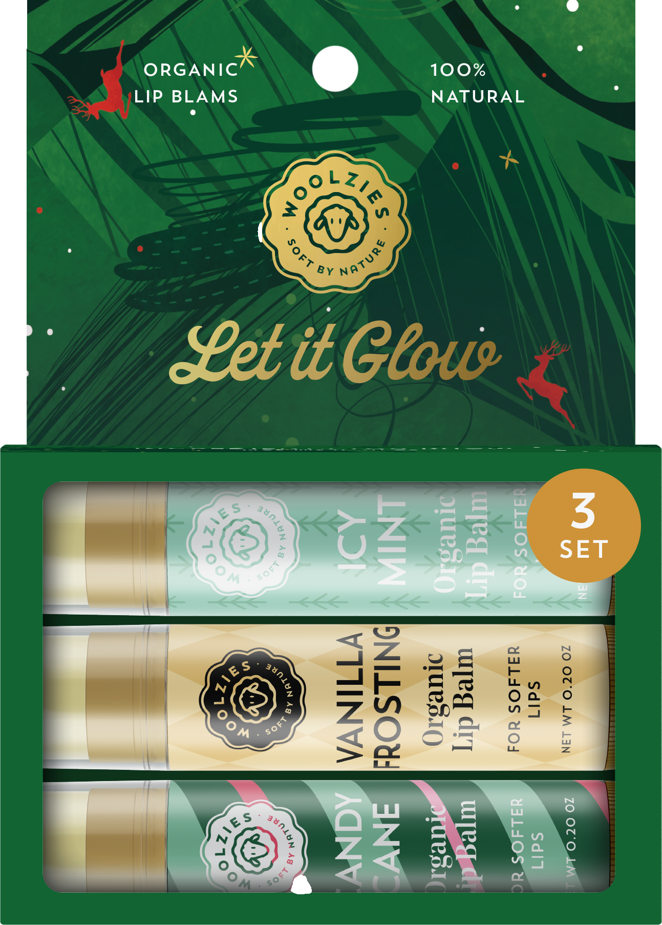 Woolzies - Let it Glow Lip Balm Set Of 3