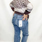 Brown & Gray Leopard Stripe Long Sleeve