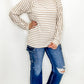 Mocha & Cream Striped Long Sleeve Top