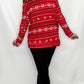 Red Holiday Layering Long Sleeve Top
