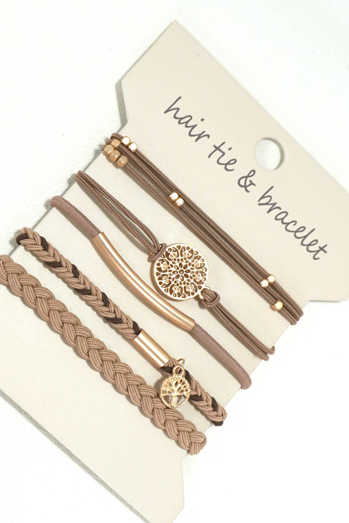 Boho Dual Function Knot Bracelet Hair Tie Sets