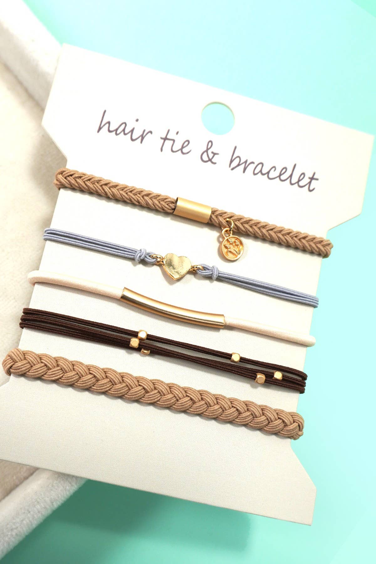Boho Dual Function Knot Bracelet Hair Tie Sets