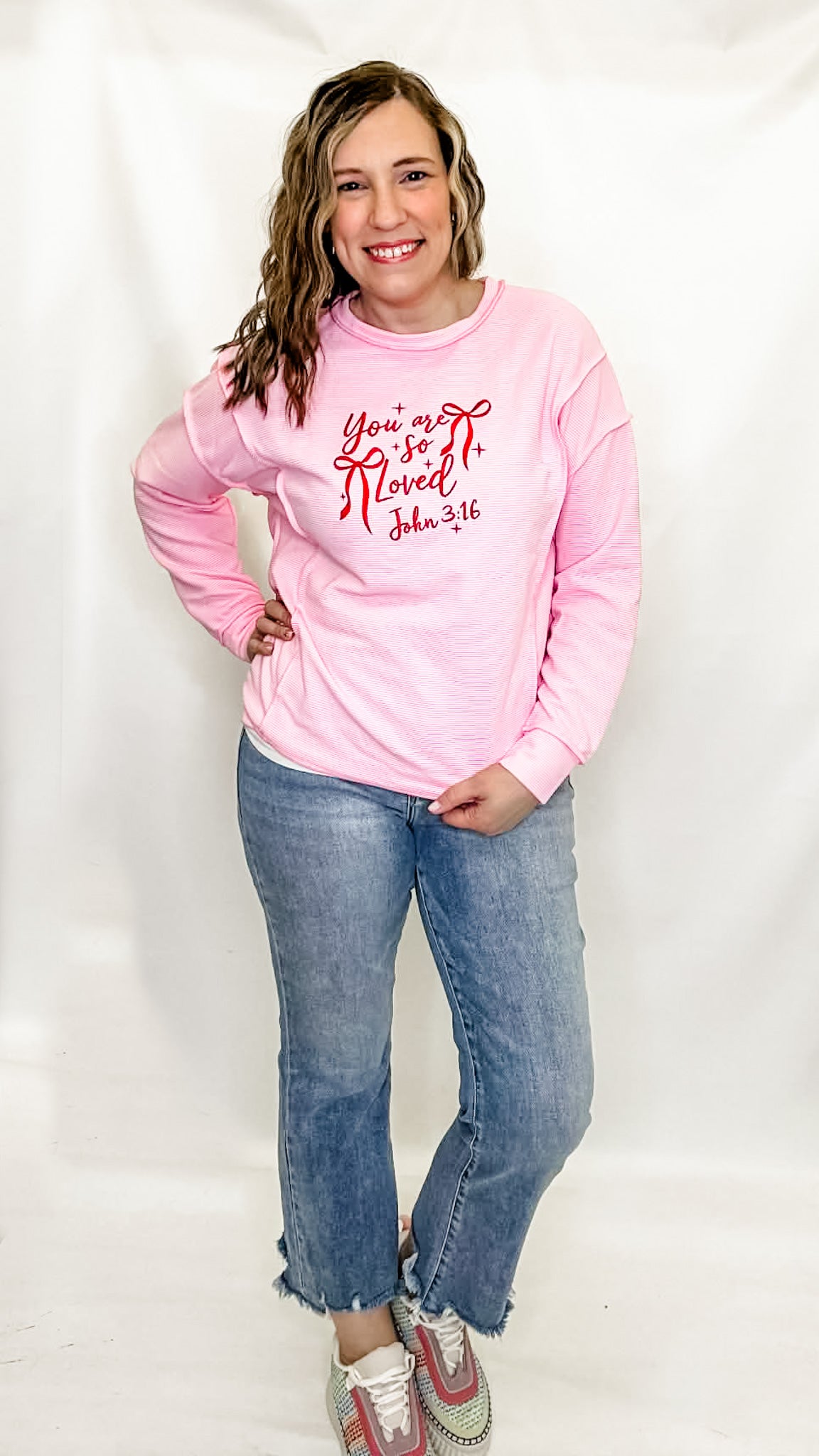 You Are So Loved Embroidered Long Sleeve