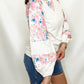 Cream & Floral Colorblock Long Sleeve